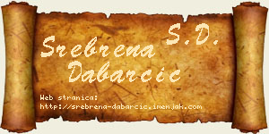 Srebrena Dabarčić vizit kartica